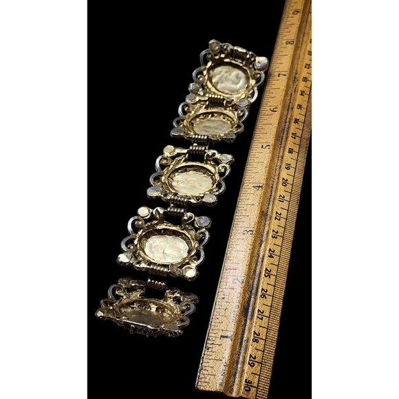 Vintage Mottled Glass Confetti Cab Bracelet (A2550) - Picture 5 of 6